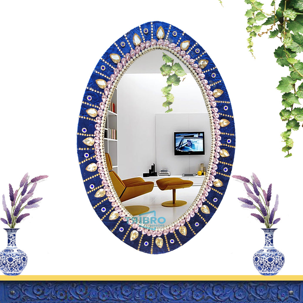 TriBro Eye Shape Handmade Wall Mirror with Eyelicious Look