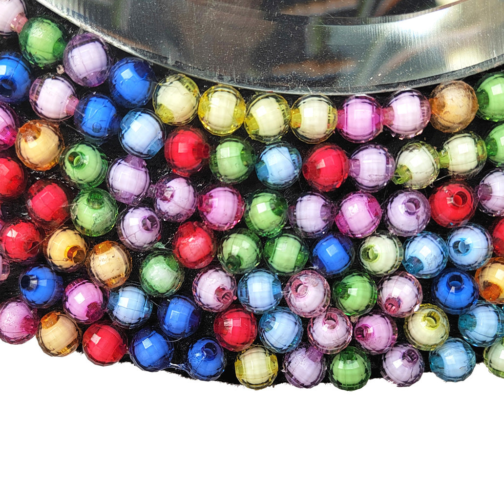 TriBro Oval Shape Mixed Beads Color Handmade Wall Mirror